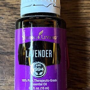 Young Living Lavender Oil in Purple and White